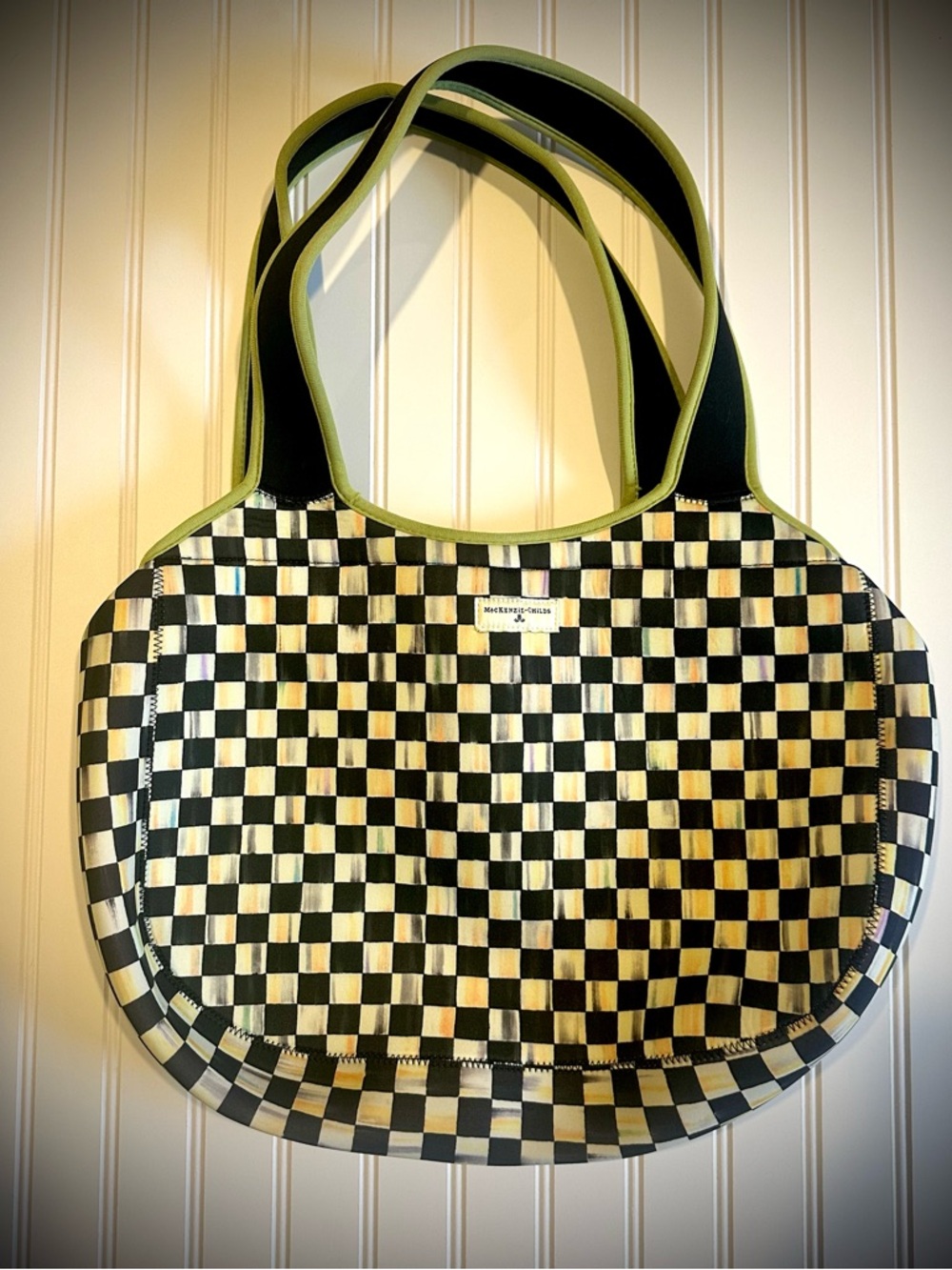 Mackenzie-Childs Courtly Check Carry All Neoprene Tote Bag